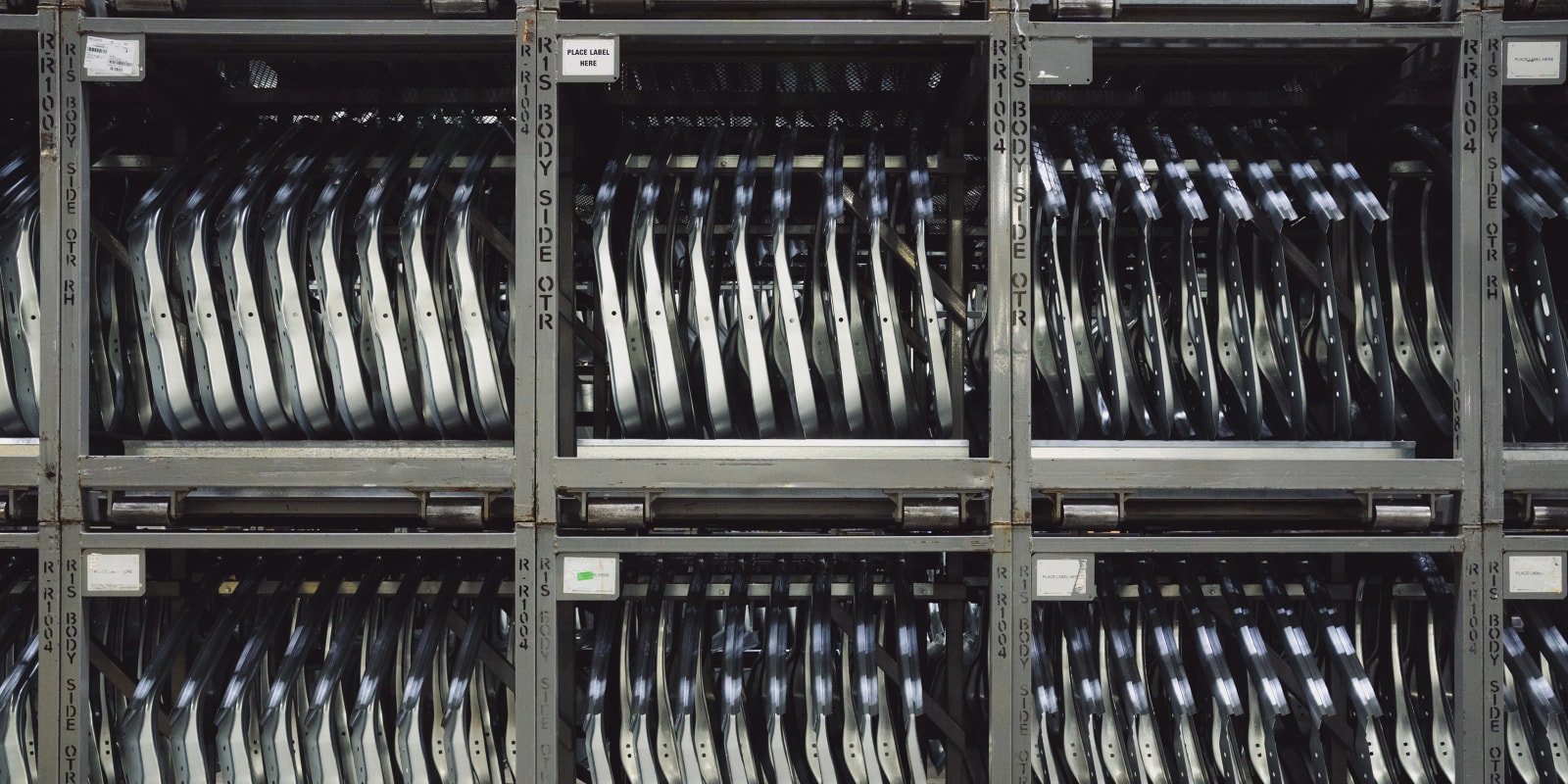 Rack with parts