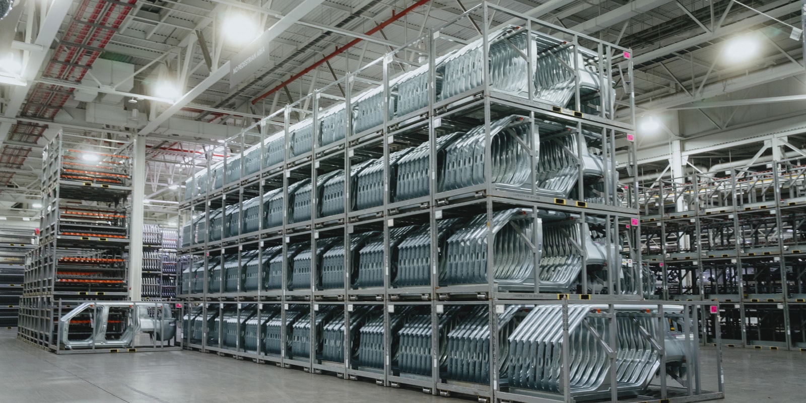 Rack with parts